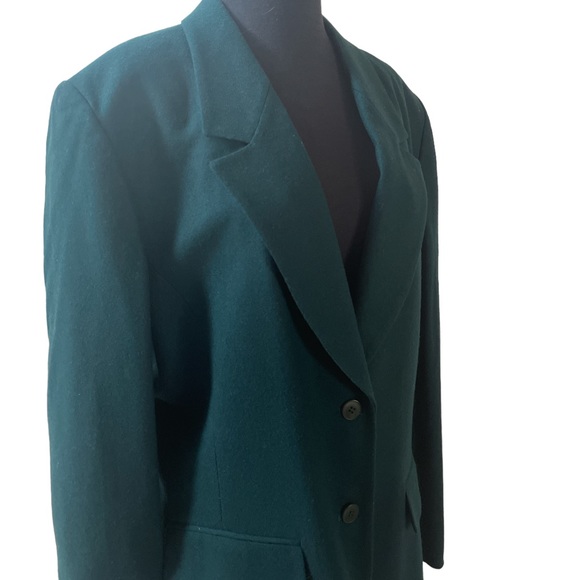 Pendleton Classic Virgin Wool Hunter Green 2 Pcs Suit Sz 16 Blazer 14 Skirt Set - Picture 9 of 16